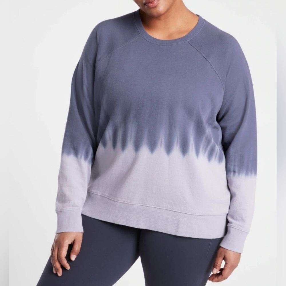 Athleta Sundown‎ Dip Dye Crewneck Sweatshirt  EUC Women Size X Large
